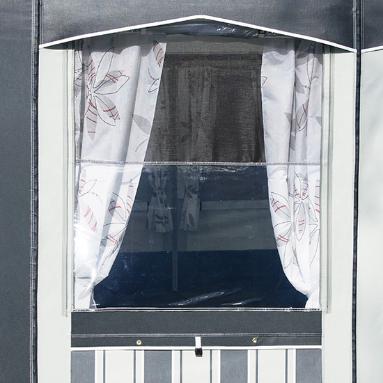 Zelt gestalten mit Gaze-Klarfolien-Fenstersegment