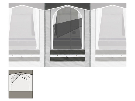 CaraVilla Zelt Segmente Veranda-Fenstersegment mit Gaze